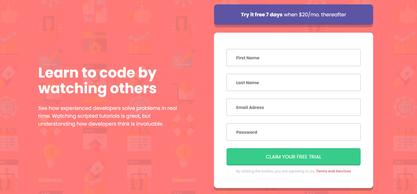 site de página de login